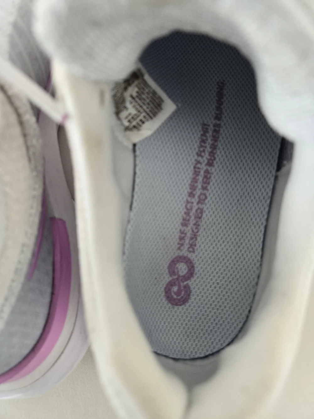 Nike React Infinity Run Flyknit 3 Gray/Purple/White DZ3016-100 Size US7.5/EU38.5
